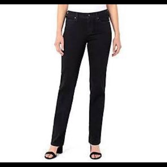 Liverpool Sadie Straight Faded Black Jeans - Picture 1 of 13